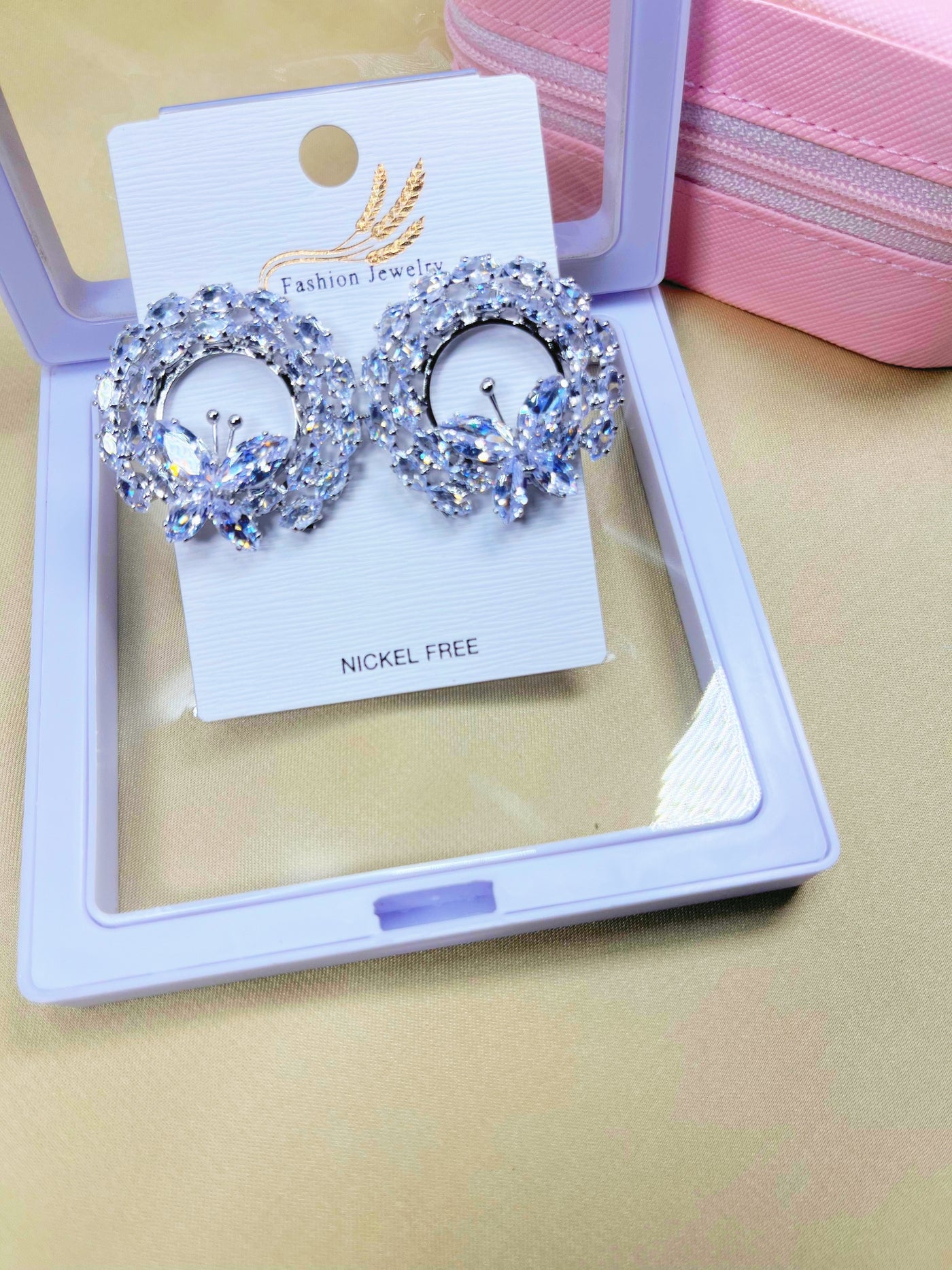 Shiny Crystal Stone Earrings-Fashionable Earrings For Women And Girls-Trendy Earrings For Girls