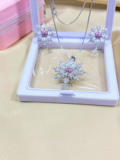 Fancy China Flower Jewellery Combo Set - Party Fashion Jewellerys