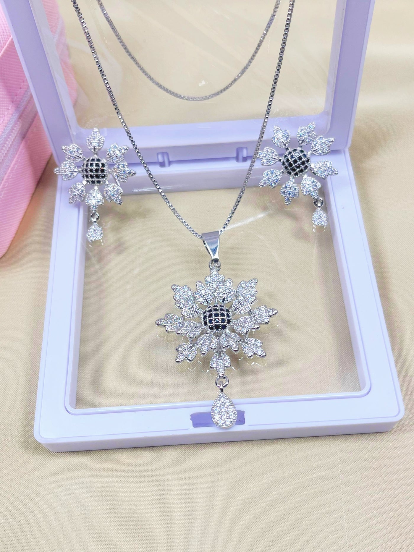 Fancy China Flower Jewellery Combo Set - Party Fashion Jewellerys