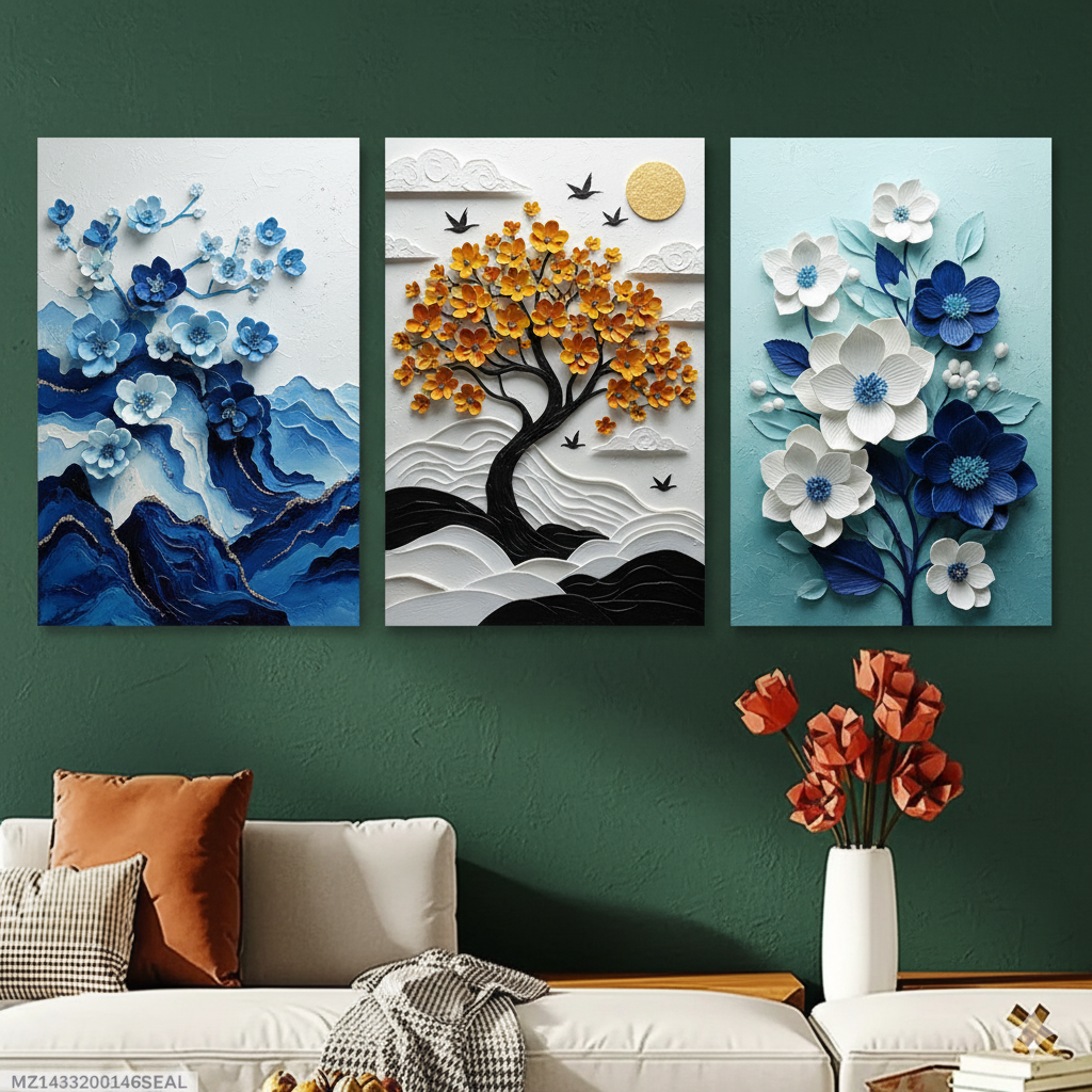 3-Piece Wooden Wall Art Set (12x16)