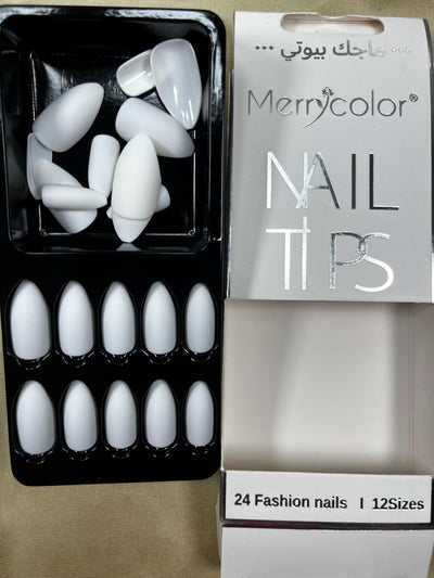 SUMMER 24 pcs Fake Nails Matte Frosted Long T Short T Strip Fake Nail Patch Ballet Wear Nail Art
