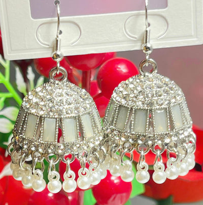 Elegant Red Jhumka Earrings