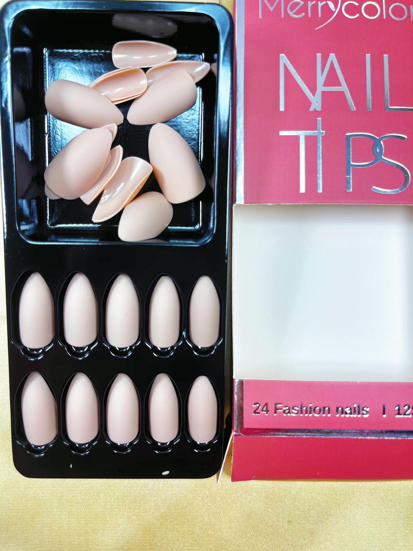 SUMMER 24 pcs Fake Nails Matte Frosted Long T Short T Strip Fake Nail Patch Ballet Wear Nail Art