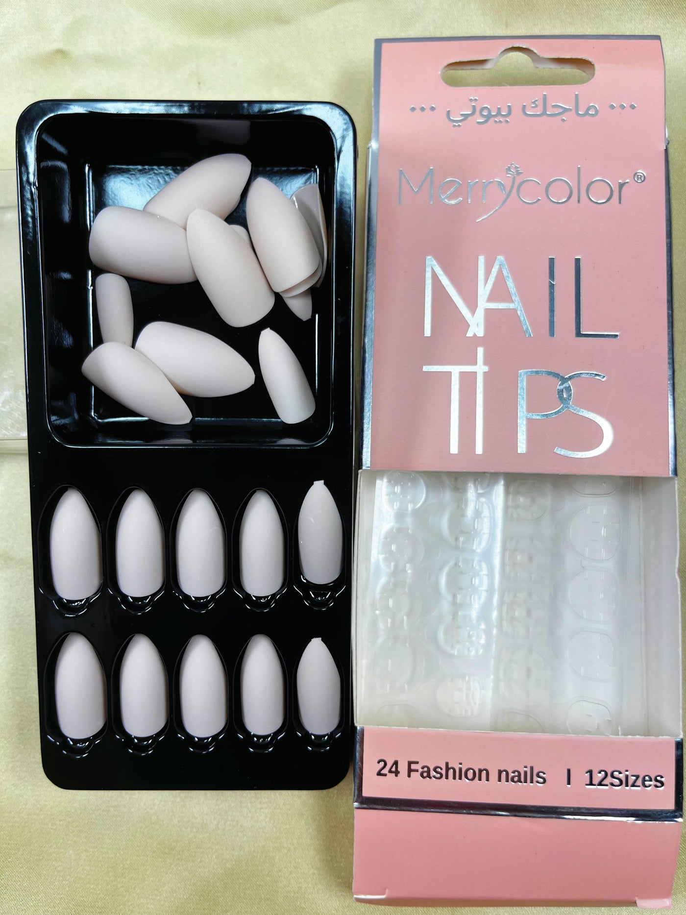 SUMMER 24 pcs Fake Nails Matte Frosted Long T Short T Strip Fake Nail Patch Ballet Wear Nail Art