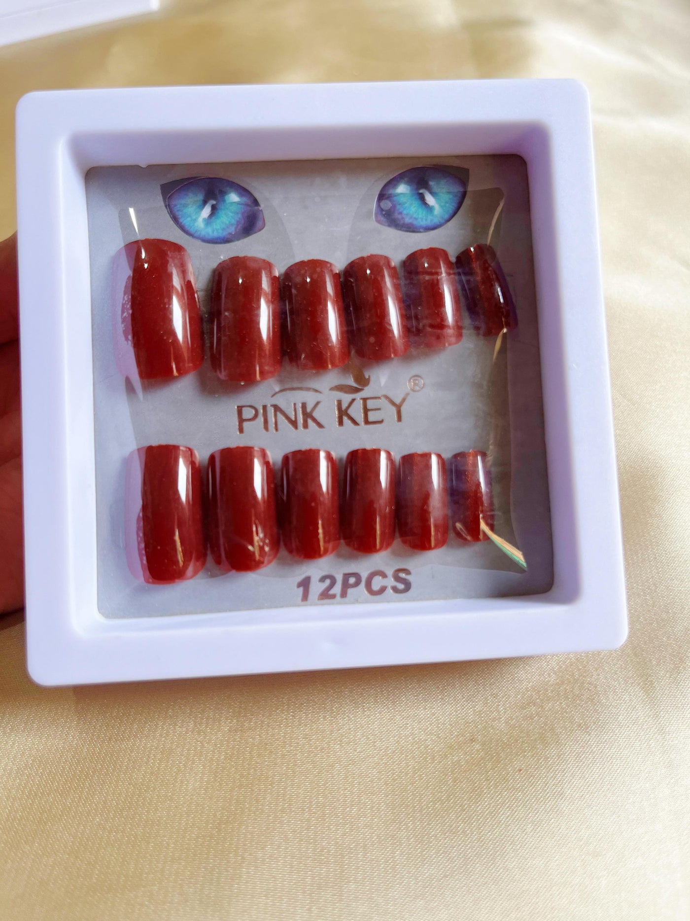 Dark Red Cat eye nails | Daily wear Press on nails